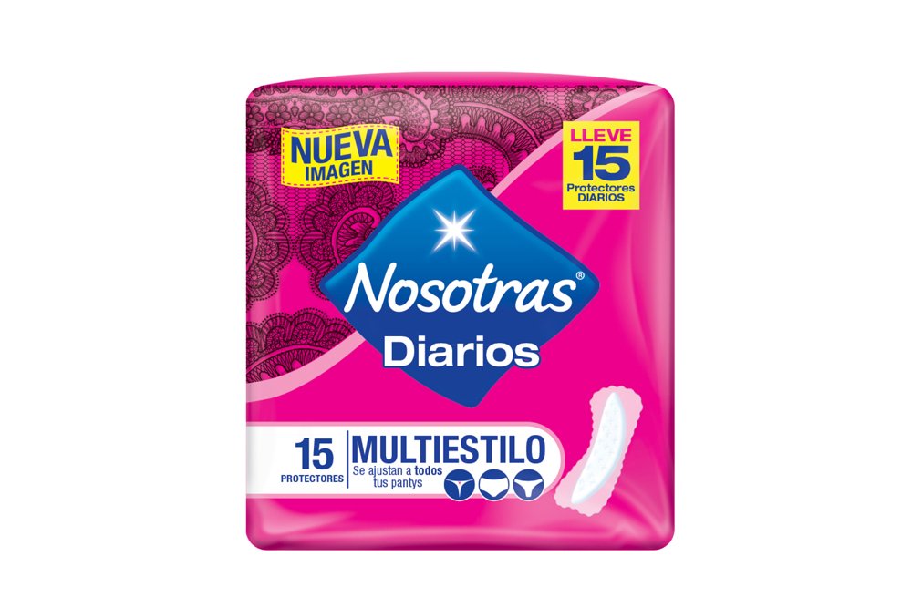 Protectores Higienicos Nosotras Multiestilo 15 Unidades