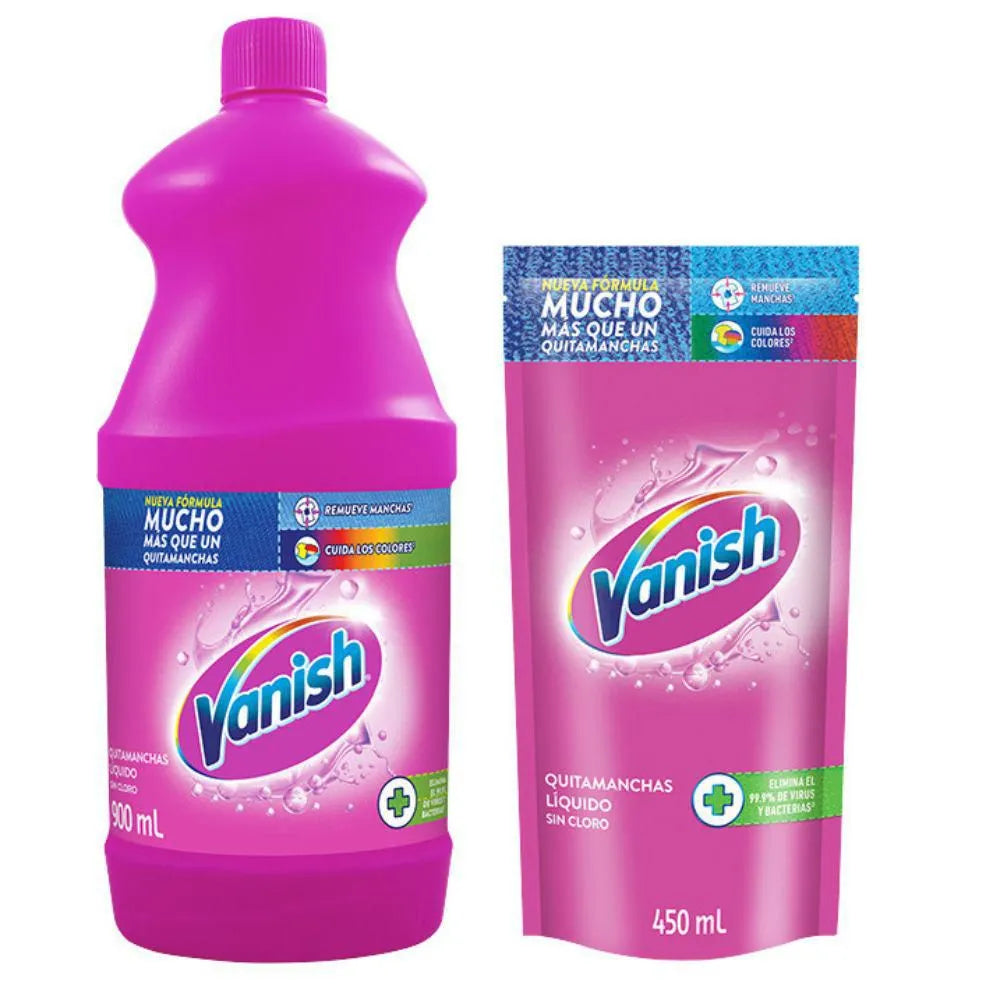 Quitamanchas Vanish Liquido 900 + 450 ml Rosa Oferta