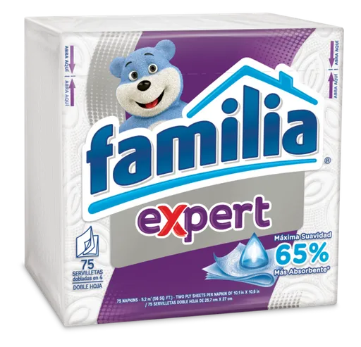Servilletas Familia Expert Blancas 75 Unidades