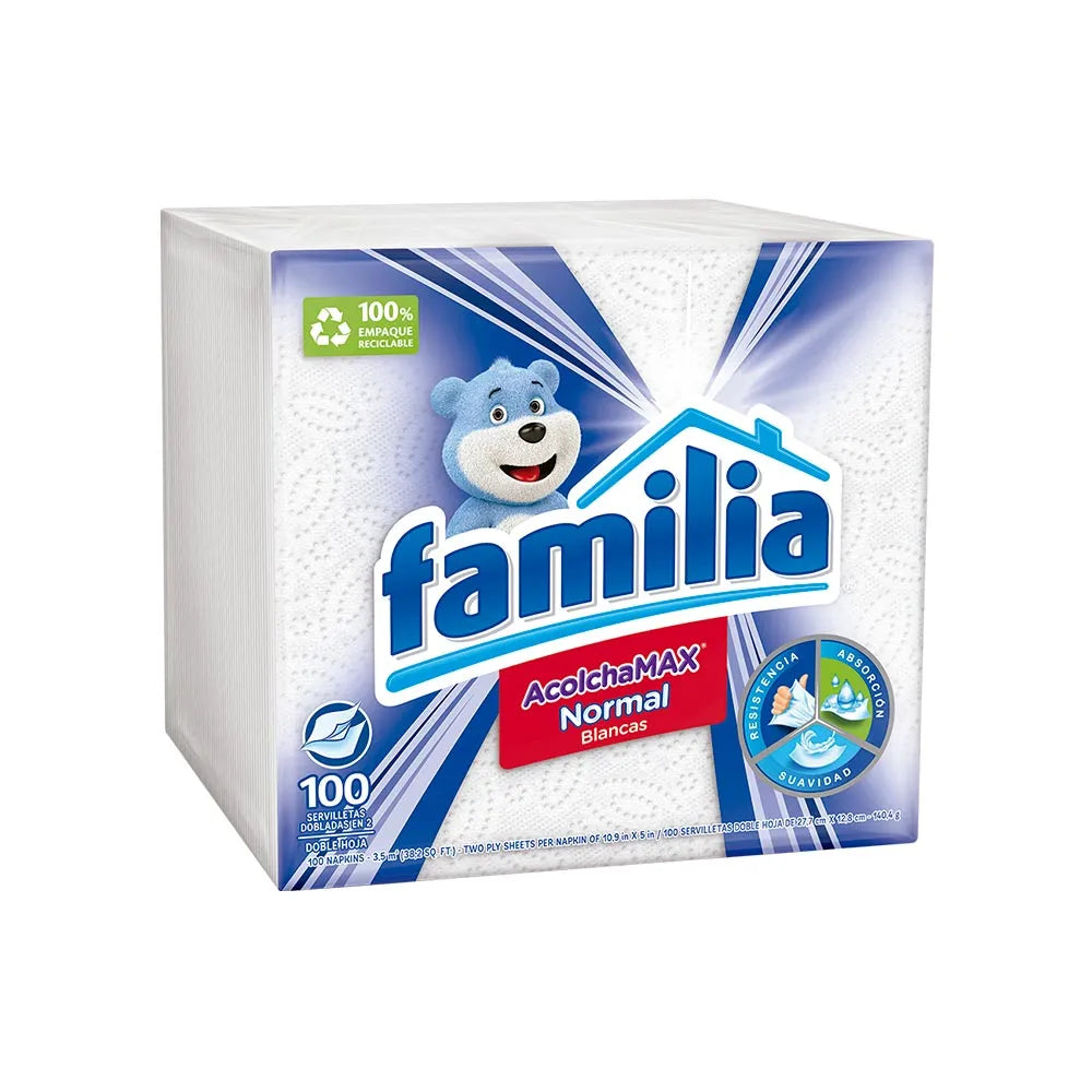 Servilletas Familia x100 Acolchamax Blanca