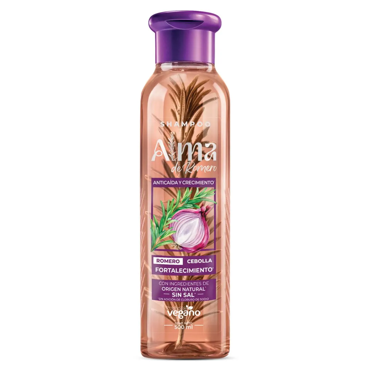 Shampoo Alma de Romero Cebolla 500 ml Fortalecimiento