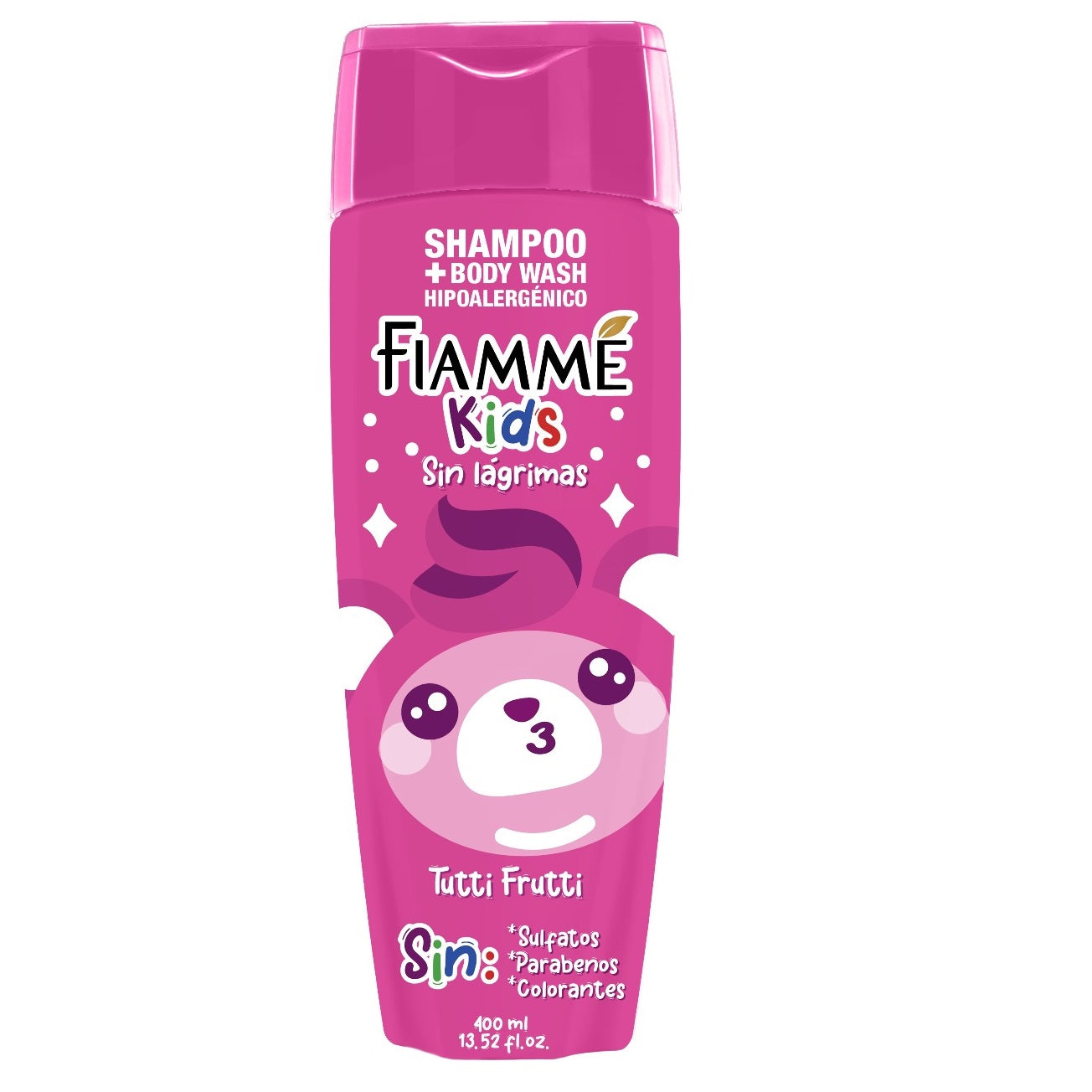 Shampoo Y Baño Liquido Fiamme Kids 400 ml Tutti Frutti