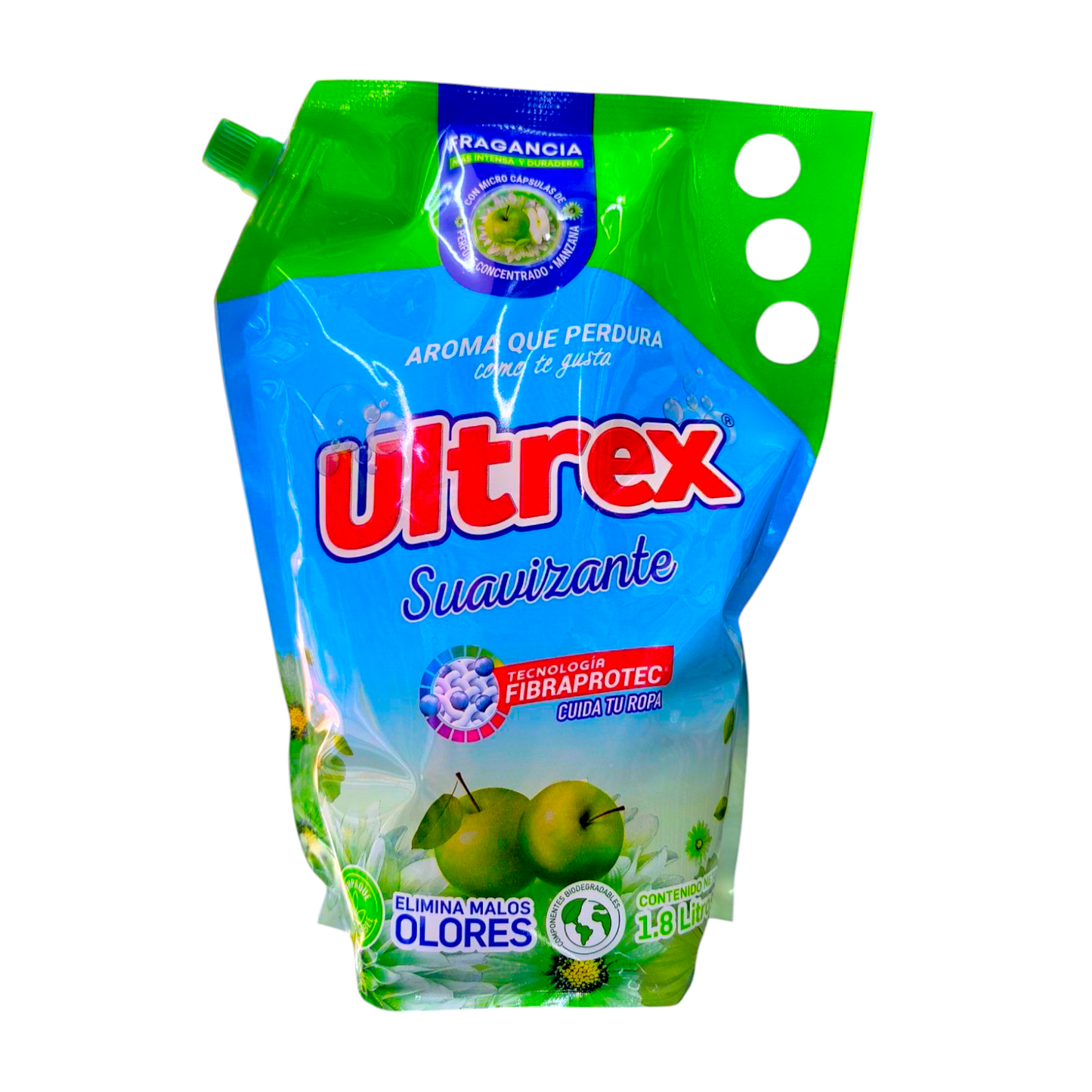 Suavizante Ultrex 1800 ml Doypack Manzana Verde