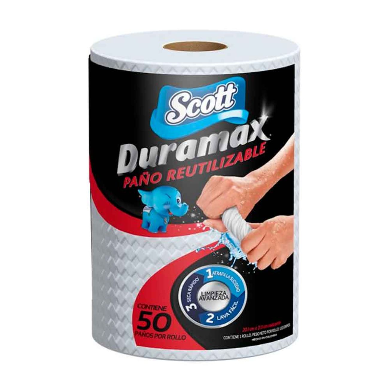 Toalla Cocina Scott Duramax Reutilizable 46 Hojas Blanca