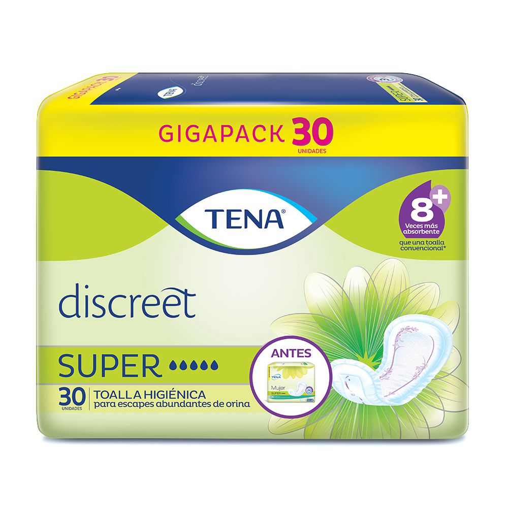 Toallas Higienicas Tena 30 Unidades Super