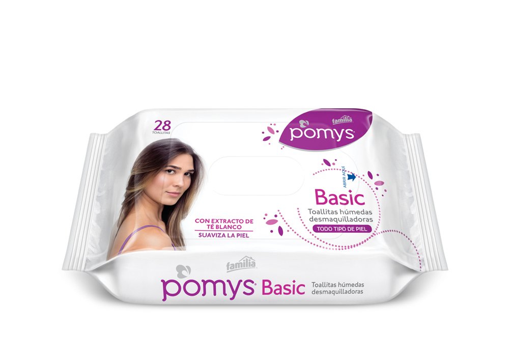 Toallas Humedas Desmaquilladoras Familia Pomys 28 Unidades