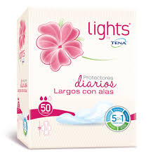 Protectores Higienicos Tena Largos Con Alas 50 Unidades