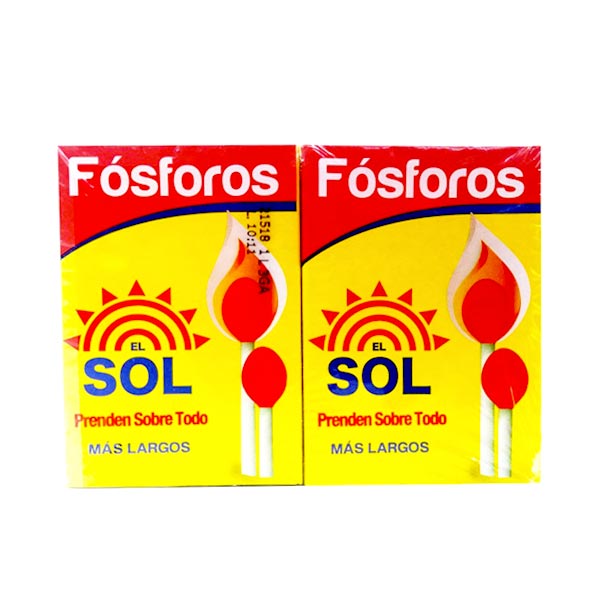 Fosforos El Sol Cerilla 2 Unidades