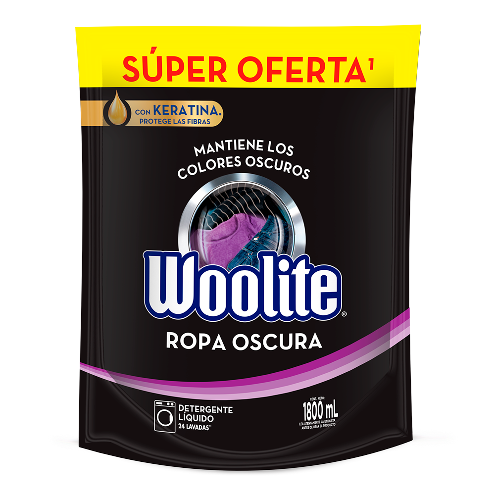 Detergente Woolite 1800 ml Doypack Ropa Oscura