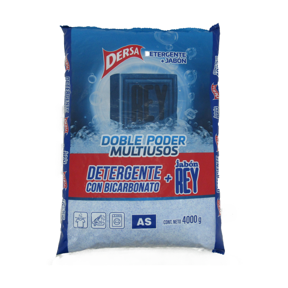 Detergente AS 4000 gr Bicarbonato + Jabon Rey