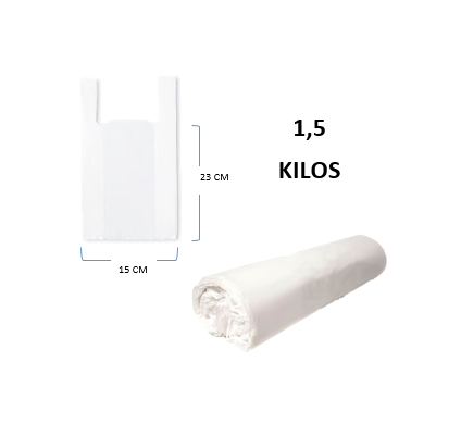 Bolsa Manija 1.5 kl x 100 Blanca