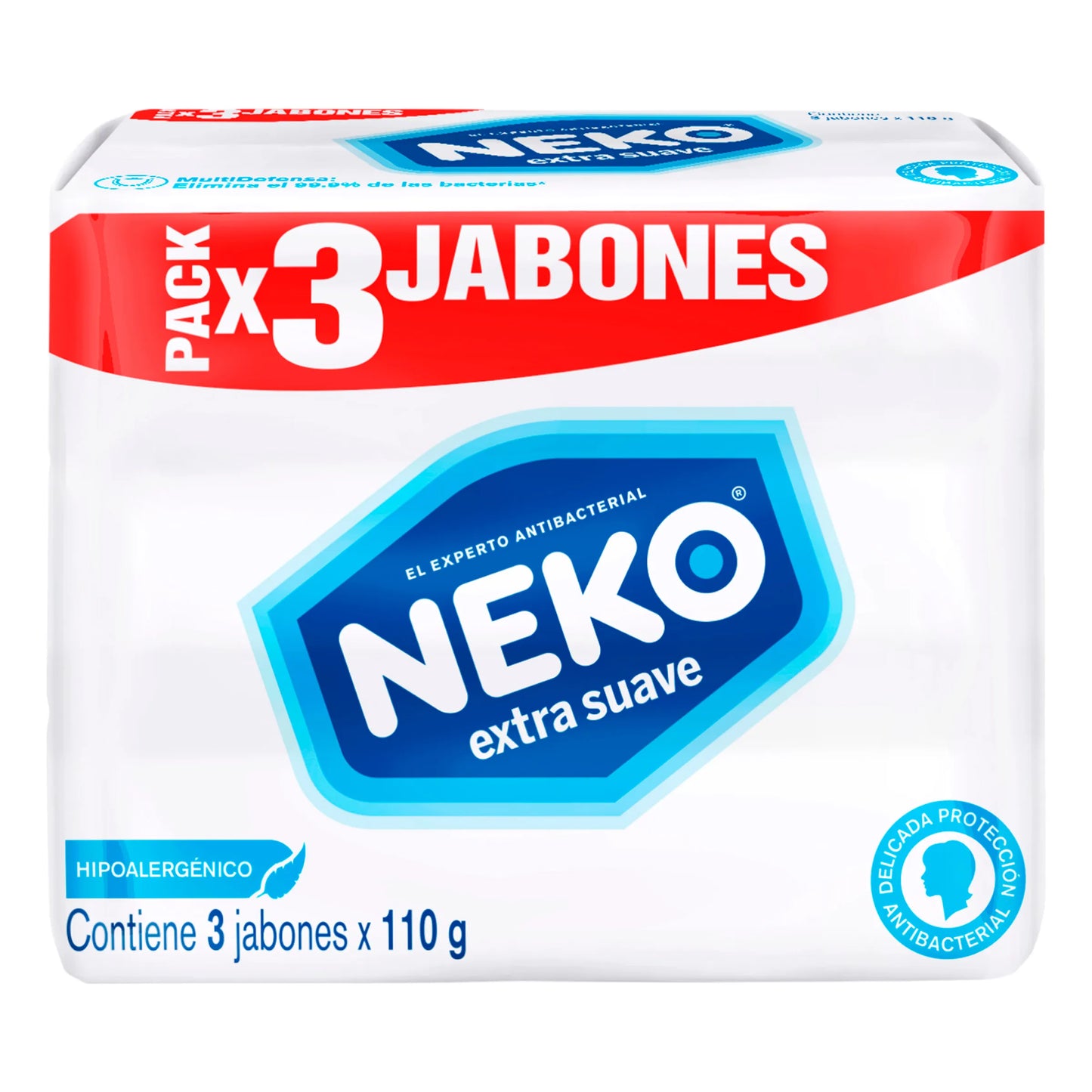 Jabon Neko 110 Gr 3 Unidades Blanco Oferta