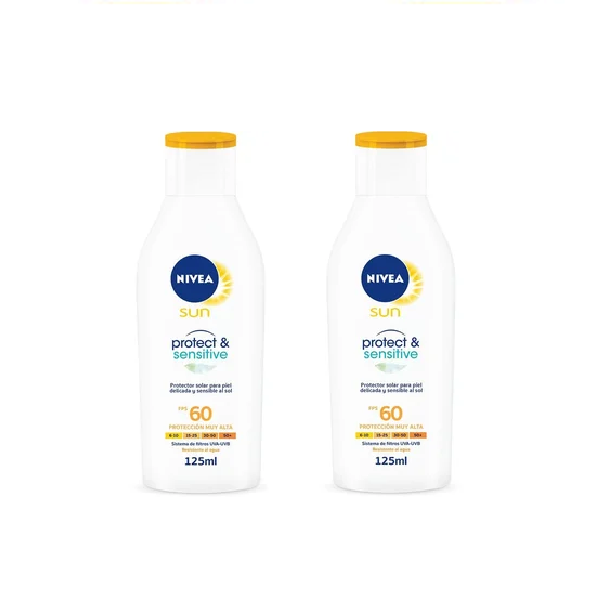 Protector Solar Nivea FPS 60 125 ml 2 Unidades Sensitive Immediate