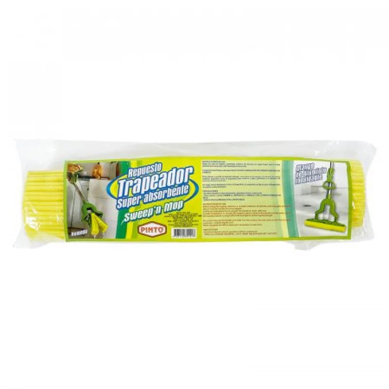 Mopa Autoescurrible Sweep Mop Pinto Repuesto Amarillo/Blanco
