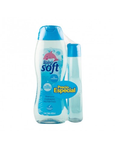 Shampoo Baby Soft 400 ml + 200 ml Cuidado Nutritivo 2 Unidades