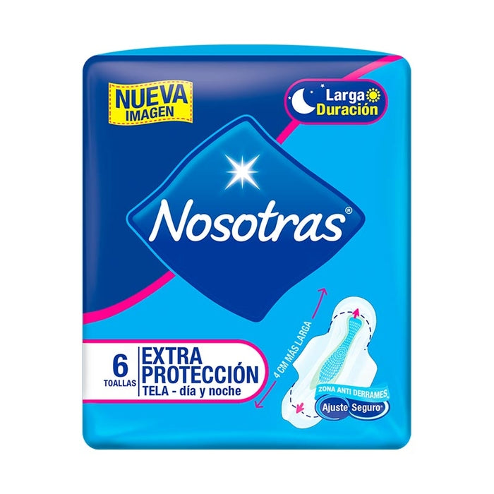 Toallas Higienicas Nosotras Extra Protección 6 Unidades