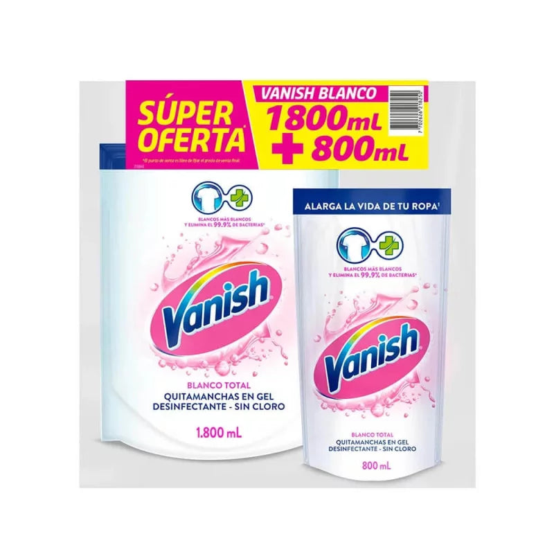 Quitamanchas Vanish Liquido 1800 + 800 ml Blanco Oferta