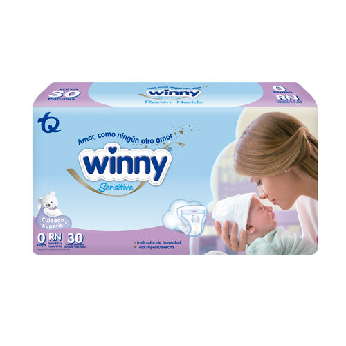 Pañal Winny Etapa 0 Sensitive 30 Unidades + Toallitas Humendas Oferta