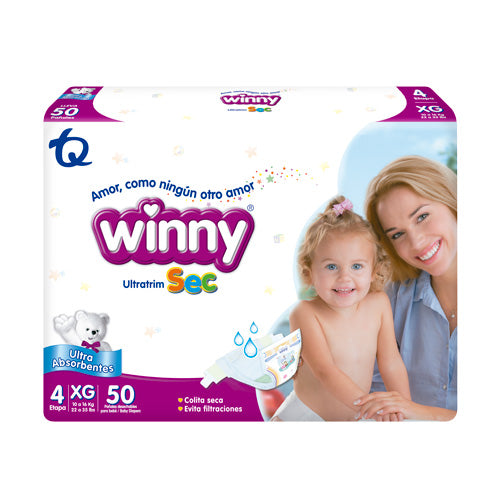 Pañal Winny Etapa 4 Ultratrim Sec 50 Unidades