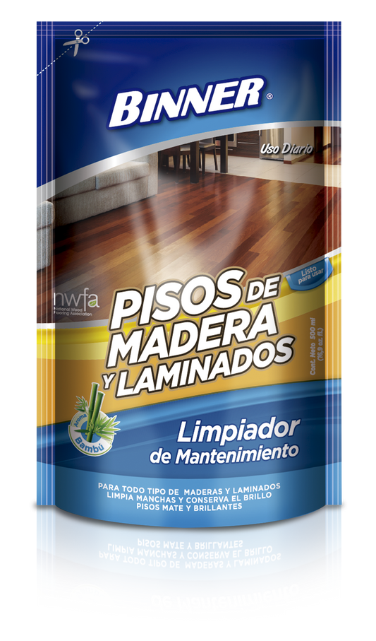 Limpiador Binner 500 ml Pisos Laminados 500ml Doypack