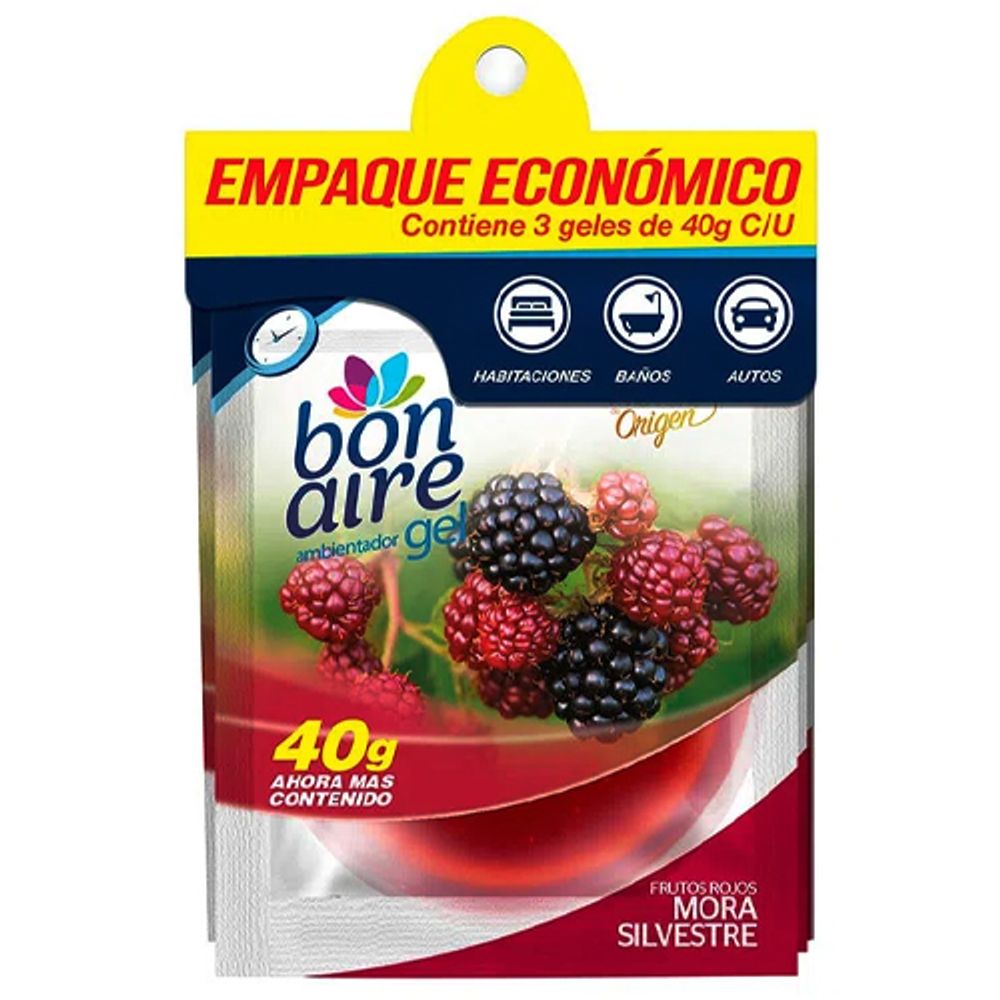 Ambientador Bonaire Gel Frutos Rojos 40 gr