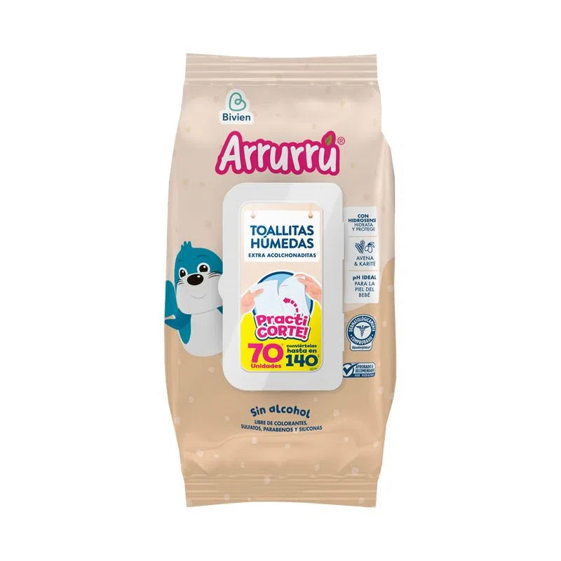 Toallitas Humedas Arrurru Avena 70 Unidades