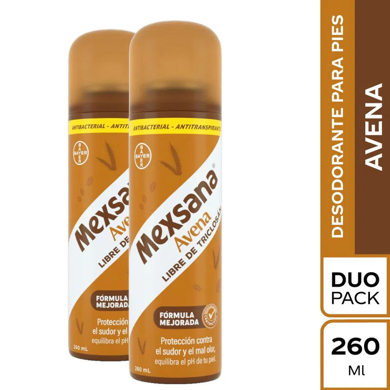 Talco Mexsana Aerosol 260 ml 2 Unidades Avena Oferta