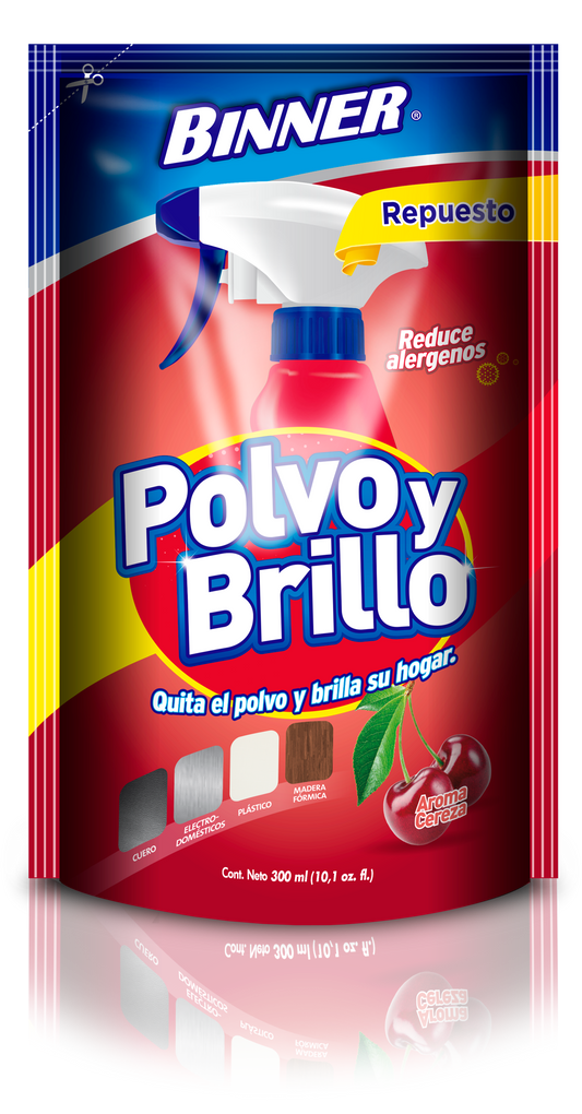 Polvo y Brillo Binner Repuesto 300 ml Cereza