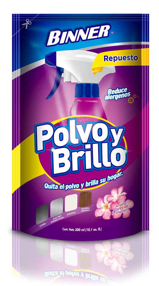 Polvo y Brillo Binner Repuesto 300 ml Flores