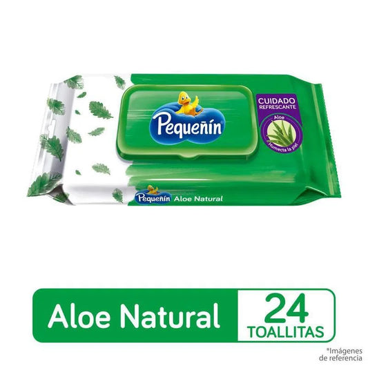 Pañitos Humedos Pequeñin x 24 Aloe