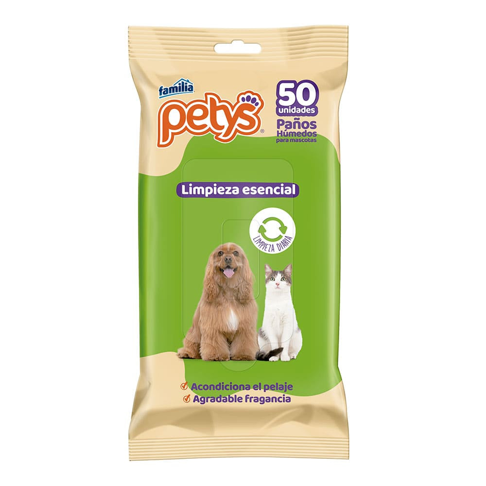 Paños Humedos petys 50 Unidades