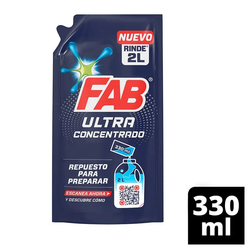 Detergente Liquido Fab 330 ml Ultra Flash Concentrado