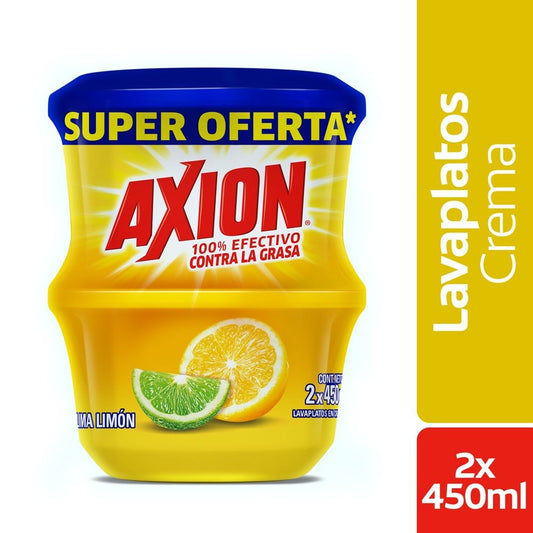 Lavaloza Axion 450 gr 2 Unidades Lima Limon