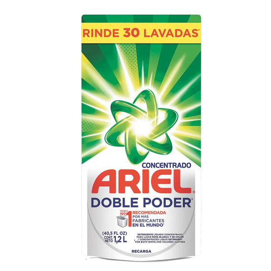 Detergente Liquido Ariel 1200 ml Doypack Doble Poder