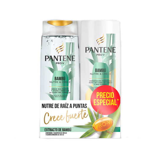 Shampoo Pantene 400 ml + Acondicionador 400 ml Bamboo Oferta