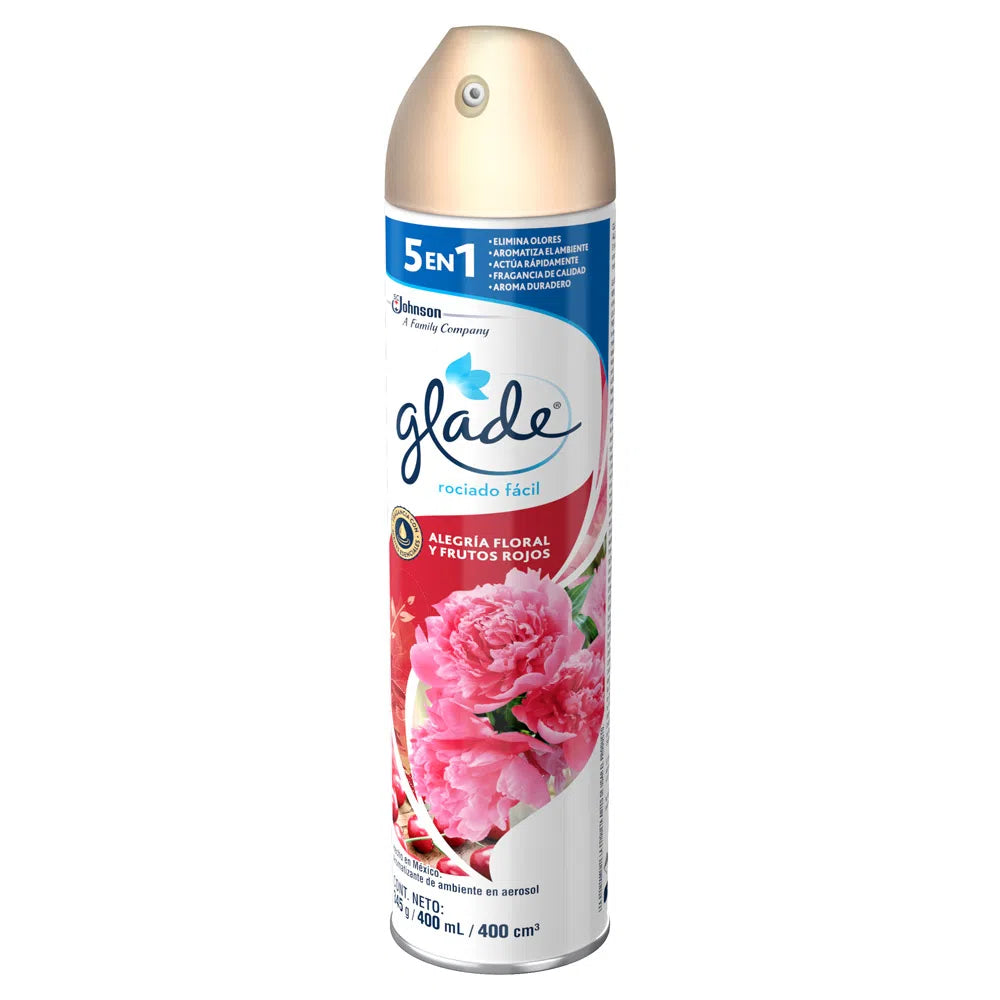 Ambientador Glade 400ml Aerosol Alegria Floral Y Frutos Rojos