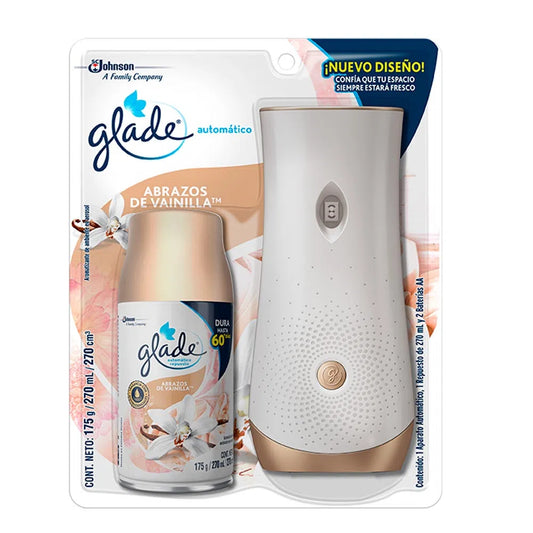 Ambientador Glade Automatico 270 ml + Aparato Vainilla