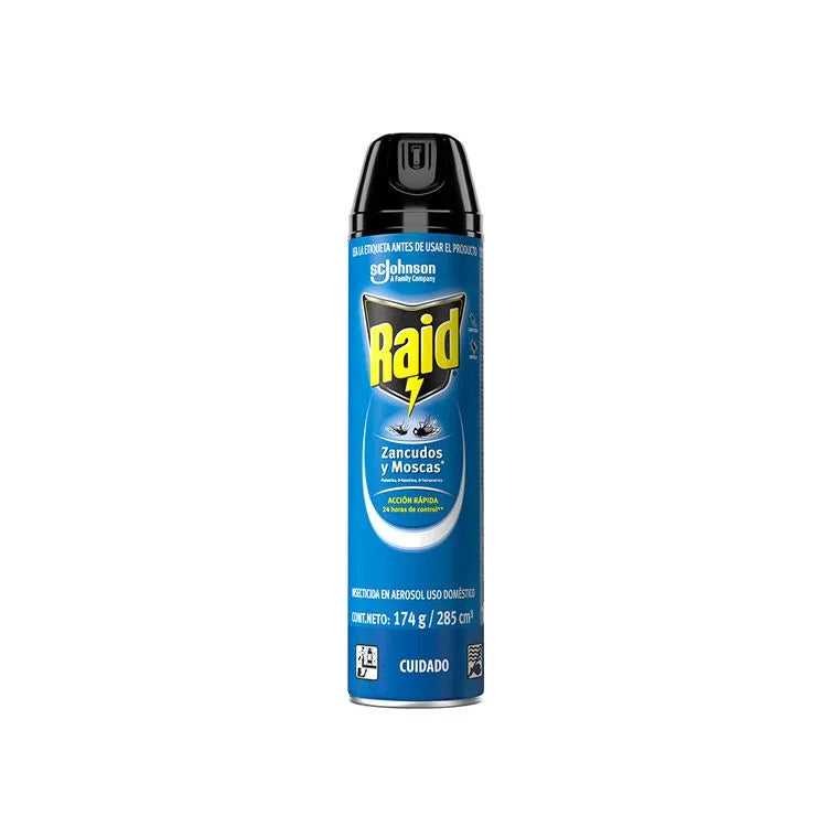 Insecticida Raid Aerosol 285ml Zancudos Y Moscas