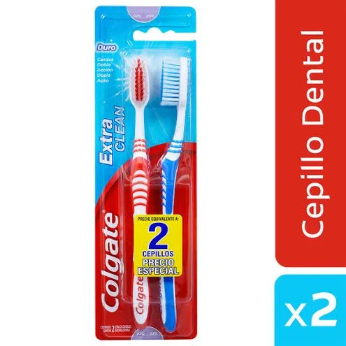 Cepillo Dental Colgate Extra Clean Duro 2x1
