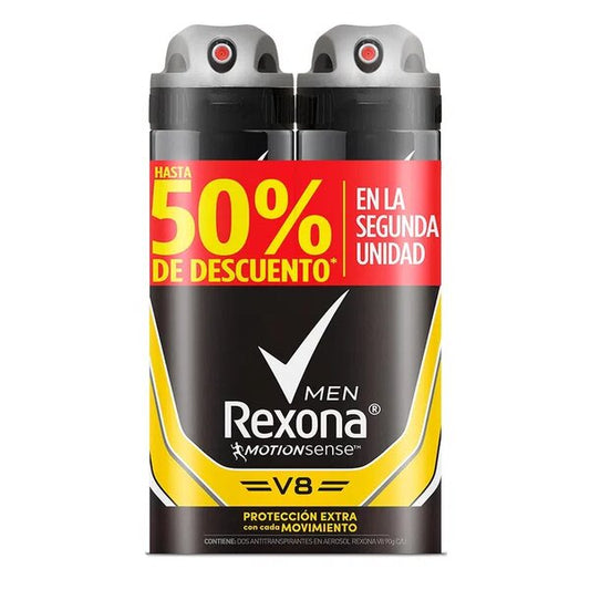 Desodorante Rexona Aerosol Hombre 150 ml 2 Unidades V8 Oferta