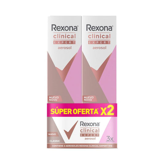Desodorante Rexona Aerosol Mujer 150 ml Clinical Expert 2 Unidades Oferta