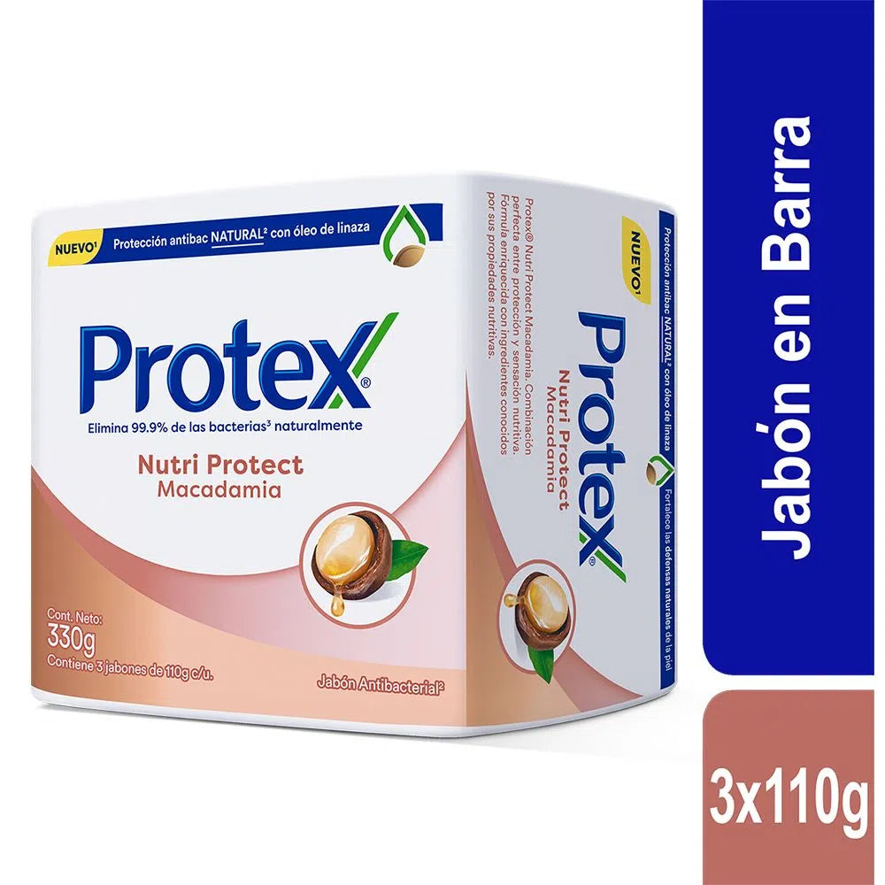 Jabon Protex 110 gr 3 Unidades Macadamia