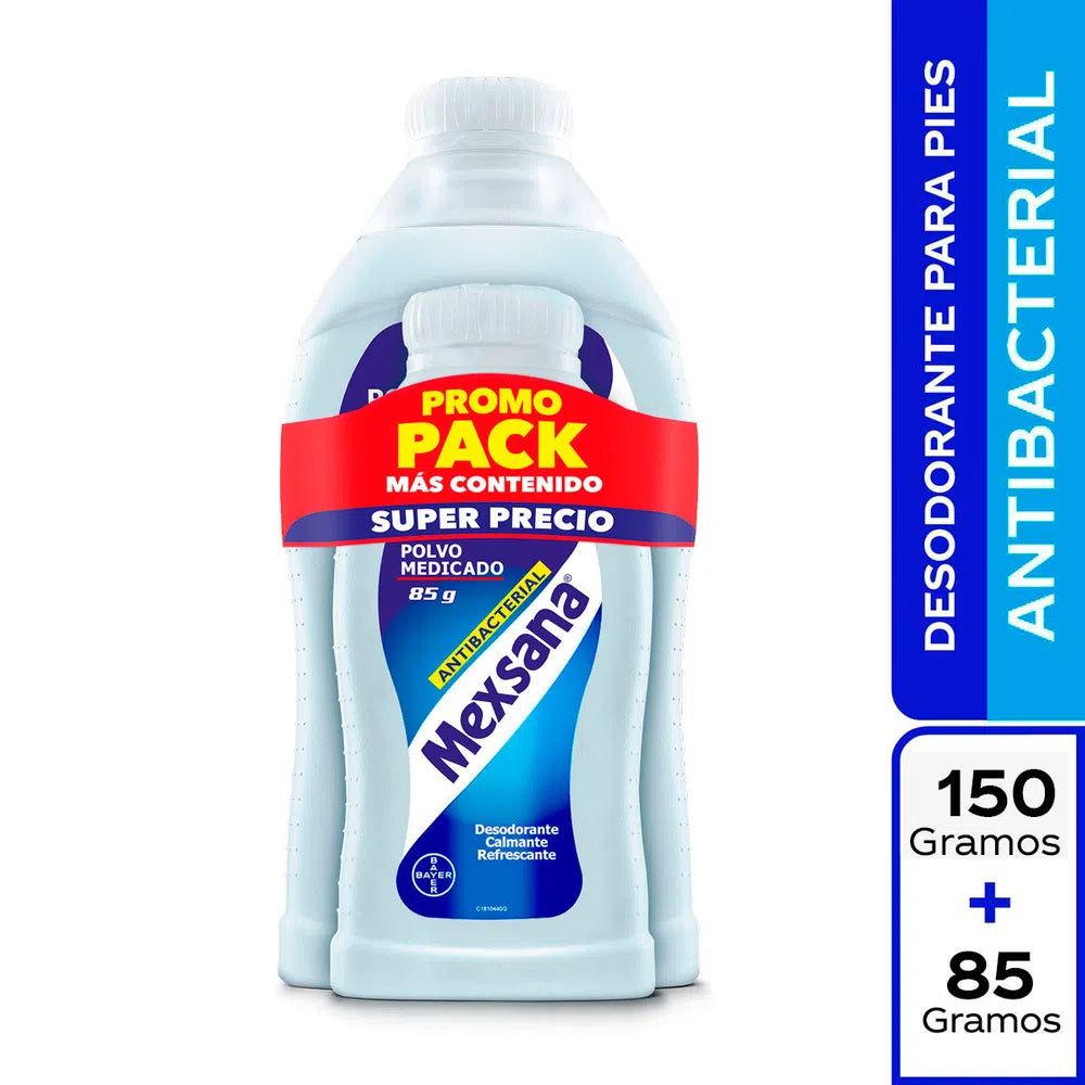 Talco Mexsana 150 Gr + 85 Gr 2 Unidades Antibacterial Oferta