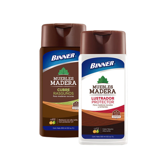 Lustramuebles Madera Binner 300 ml + Cubrersguños 300 ml Oferta