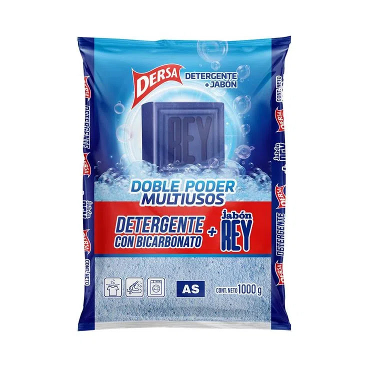 Detergente AS 1000 gr Bicarbonato + Jabon Rey