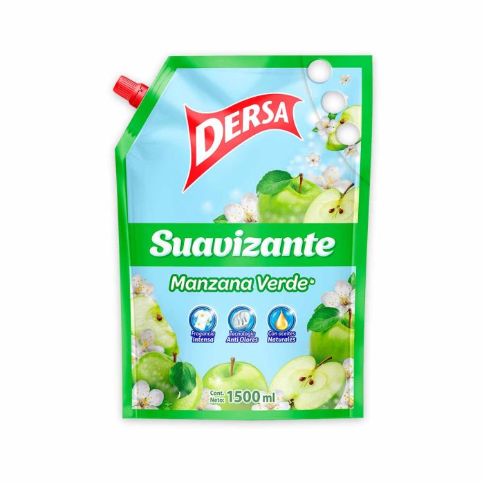 Suavizante Dersa 1500 ml Doypack Manzana Verde