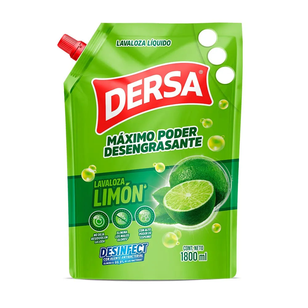 Lavaloza Liquido Dersa 1800 ml Doypack Limon