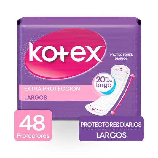 Protectores Higienicos Kotex 48 Unidades Largos