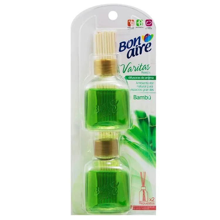 Ambientador Bonaire Varitas 80 ml Bambu x 2 Oferta