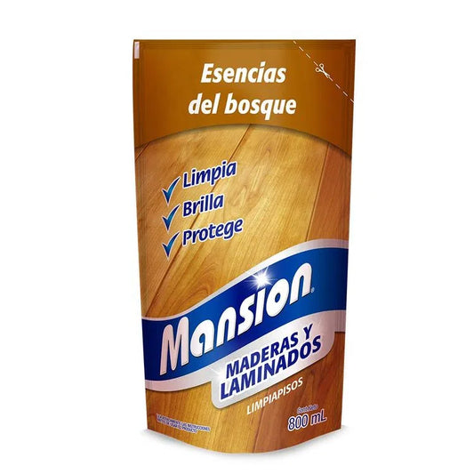 Limpiador Mansion Pisos Madera y Laminados 800ml Doypack Bosque